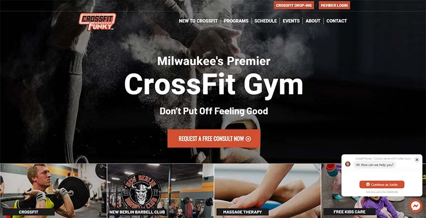 custom web design for gym