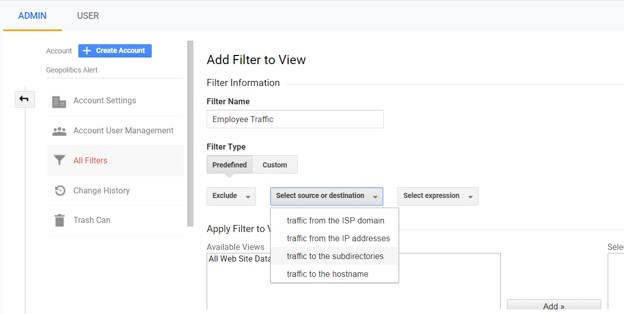 filter traffic analytics