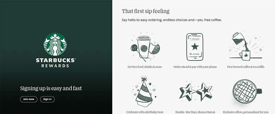 starbucks web design illustrations