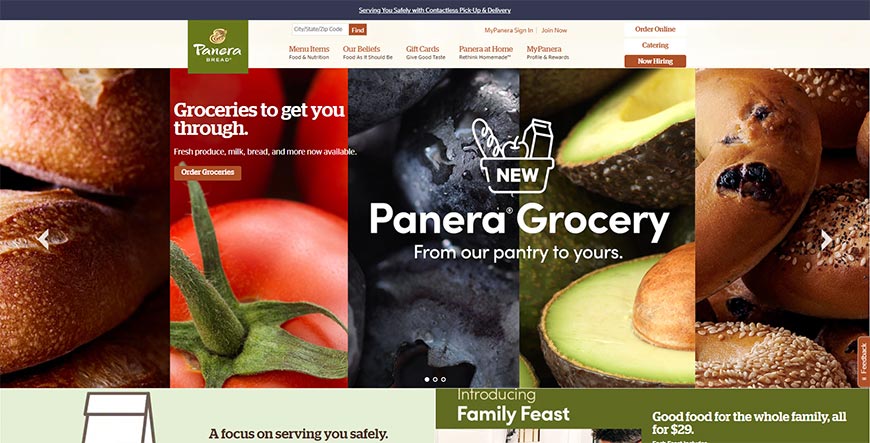 panera bread grocery order online