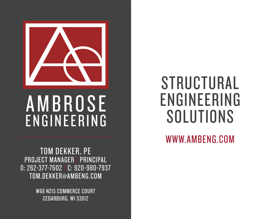 ambrose engineering business cards