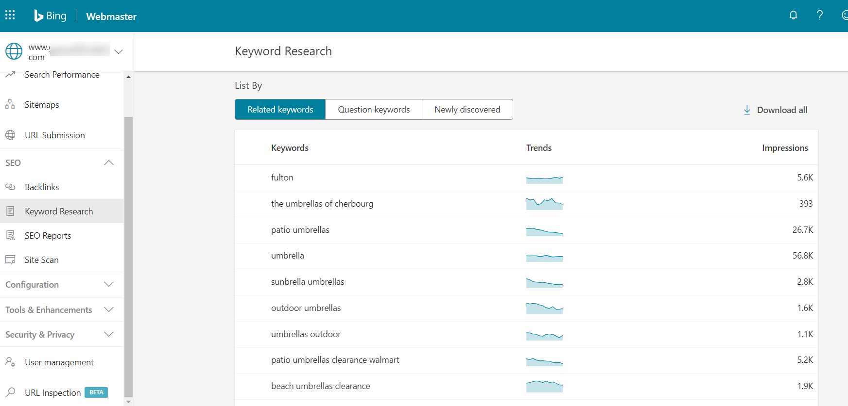 bing keyword research