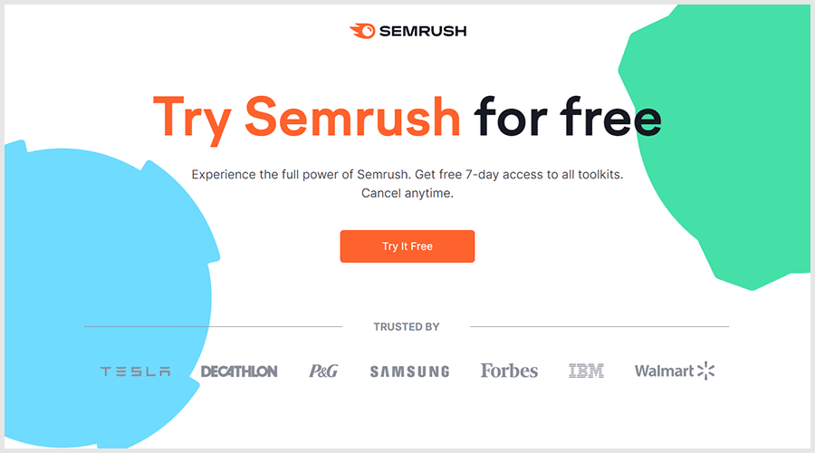 try semrush free