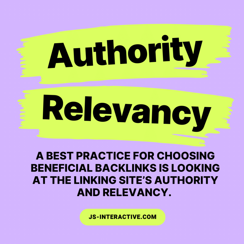 authority and relevance for backinks